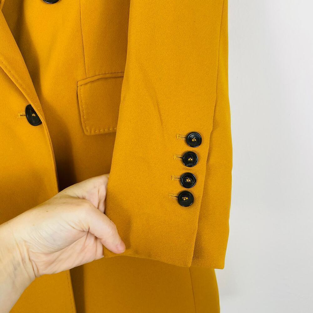 Zara Women’s Mustard Yellow Fitted Blazer with Belt size Small - Picture 3 of 8